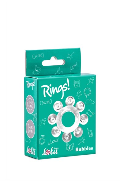 Эрекционное кольцо Rings Bubbles white 00000015978 - фото 66414